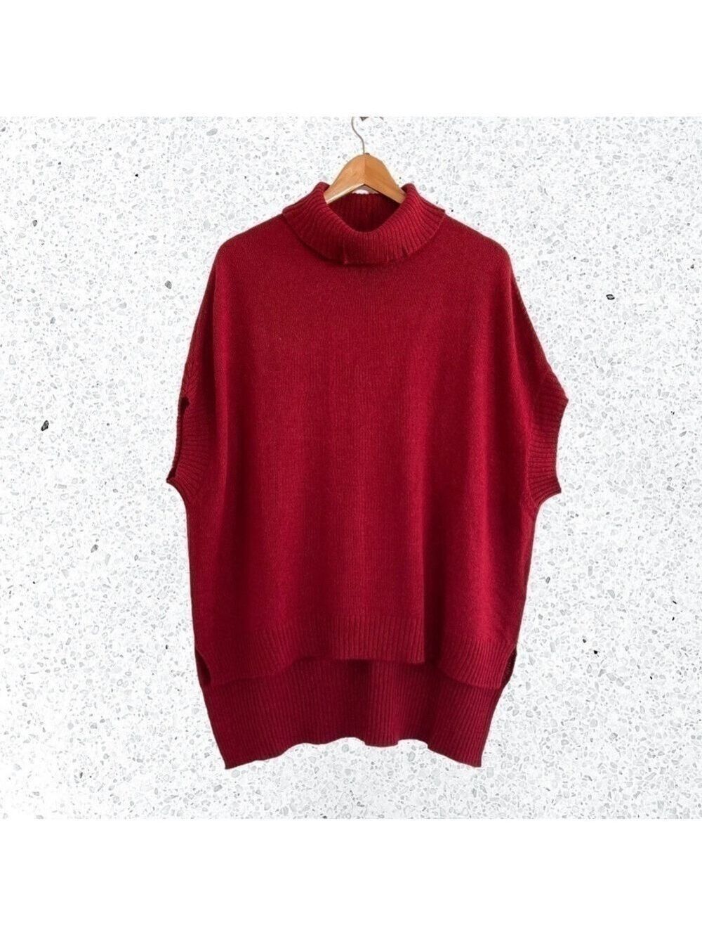 Y2K BCBG‎ Max Azria knit oversized pullover sweater Western Poncho women’s S/XS
